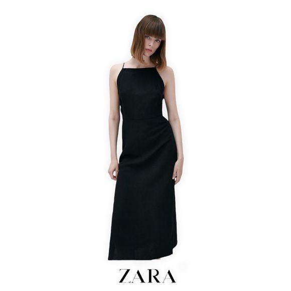 blue dress for baby girl ZARA. Black linen dress Ts – Hibuy market main image 0